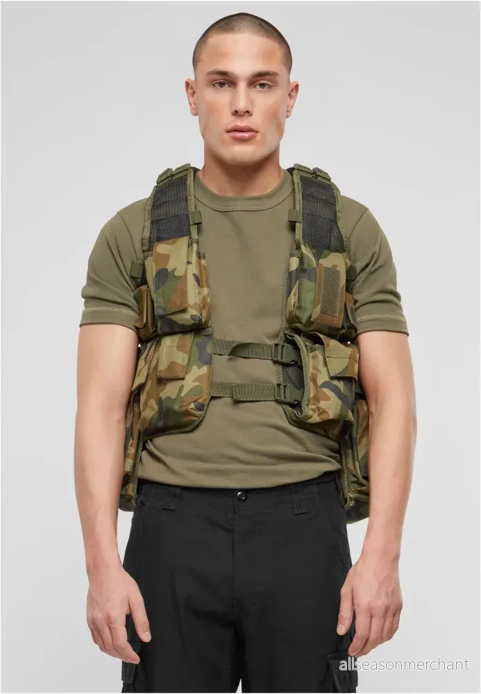 Brandit Tactical Vest, Vuxen Unisex Stövlar, Woodland, En storlek, one size 4051773125243