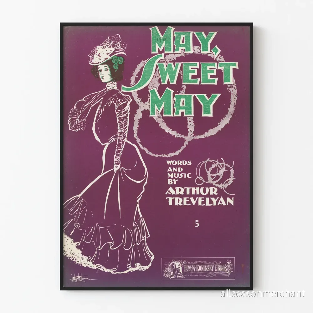 Vintageposter May Sweet May - Retro väggdekoration