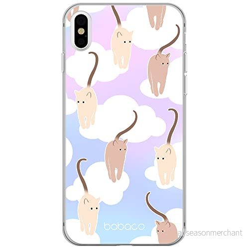 ERT GROUP mobiltelefonfodral för Iphone X/XS originalt och officiellt licensierat Babaco mönster Cats 015 optimalt anpassad till formen på mobiltelefonen, fodral tillverkad av TPU plast 5905131071774