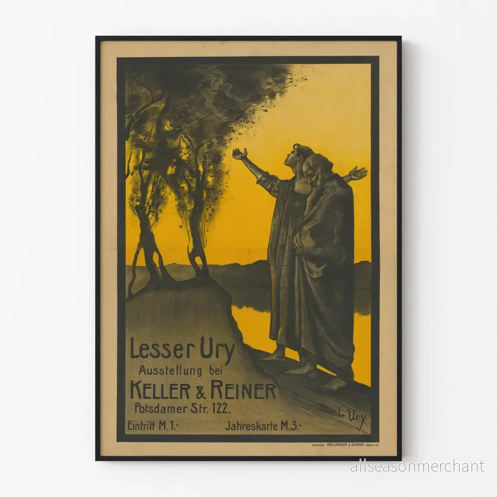 Vintageposter Lesser Ury - Keller & Reiner-utställning