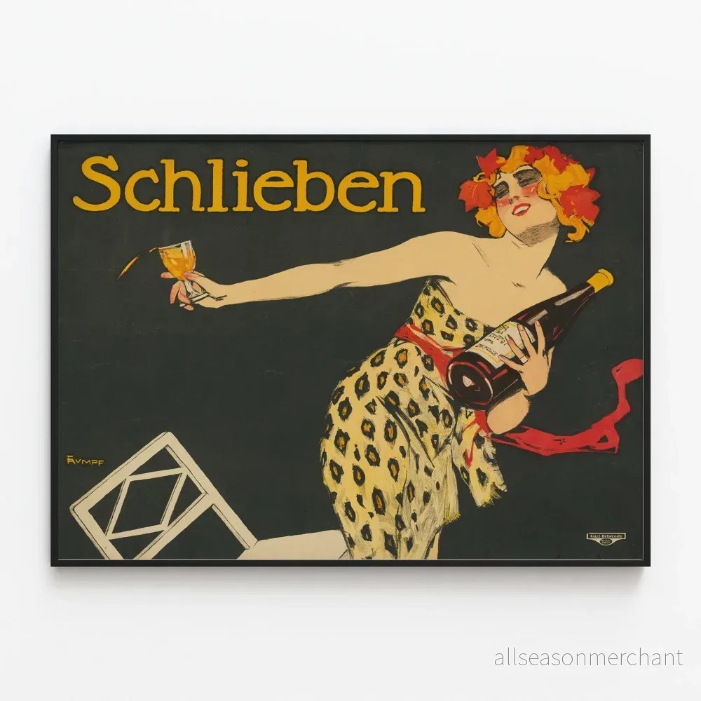 Vintage affisch Schlieben retro väggdekoration Vintage affisch Schlieben retro väggdekoration