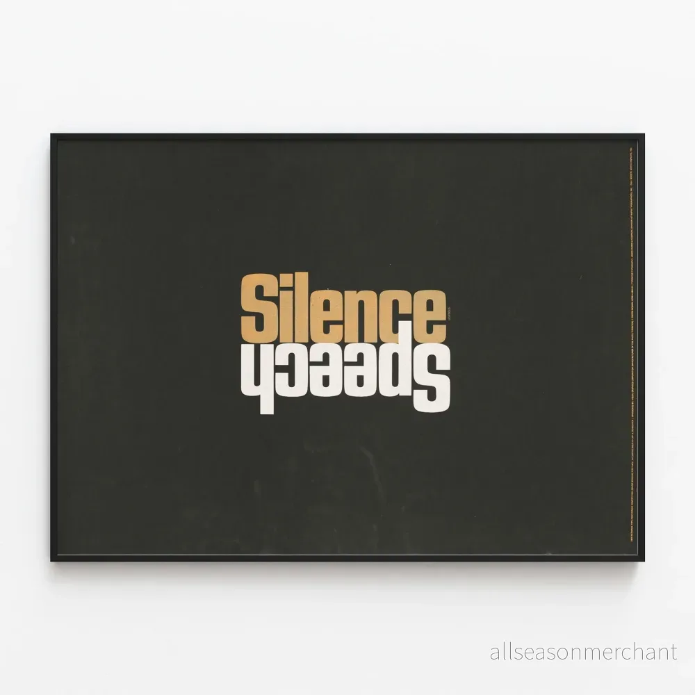 Poster Silence & Speech - Minimalist Väggdekoration