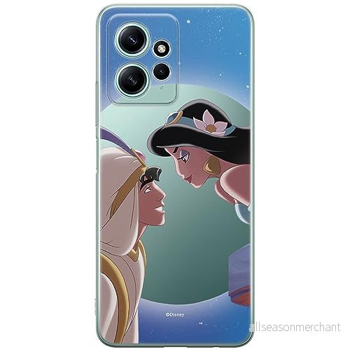 ERT GROUP mobiltelefonfodral för Xiaomi REDMI NOTE 12 4G originalt och officiellt licensierat Disney mönster Jasmine & Alladin 001 anpassad till formen på mobiltelefonen, gedeeltelijk transparant 5905511951207