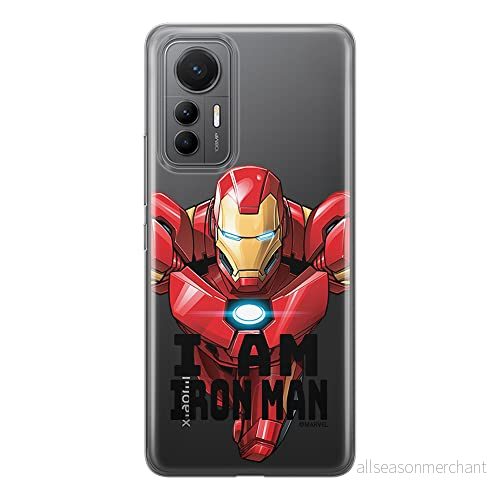 ERT GROUP mobiltelefonfodral för Xiaomi 12 LITE originalt och officiellt licensierat Marvel mönster Iron Man 029 optimalt anpassad till formen på mobiltelefonen, gedeeltelijk transparant 5905511508098