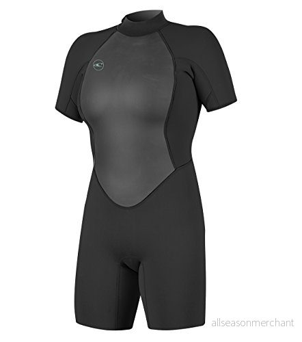 O'Neill Wetsuits Dam Reactor II 2 mm bakre dragkedja vår våtdräkt, svart, 4 5051678428806