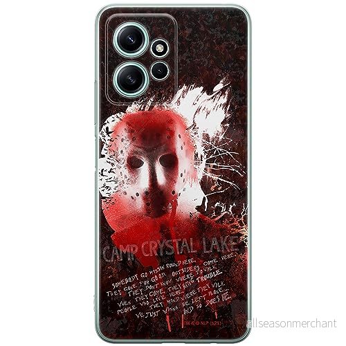 ERT GROUP mobiltelefonfodral för Xiaomi REDMI NOTE 12 4G originalt och officiellt licensierat Horror mönster Friday the 13th 016 anpassad till formen på mobiltelefonen, fodral tillverkad av TPU plast 5905511949365
