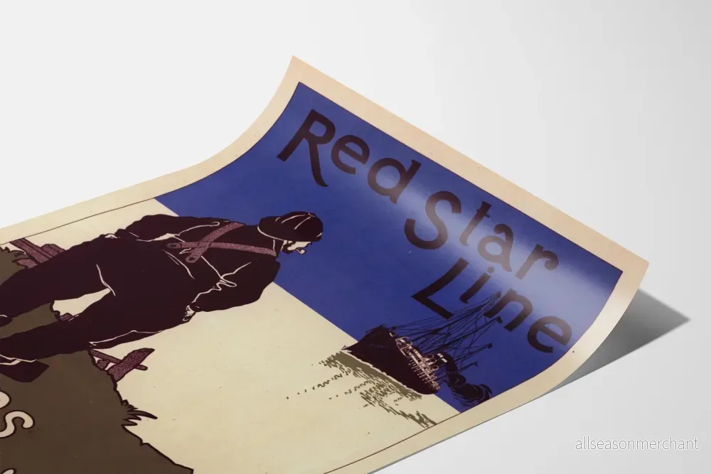 Vintageposter Red Star Line Antwerpen-New York - Bild 3