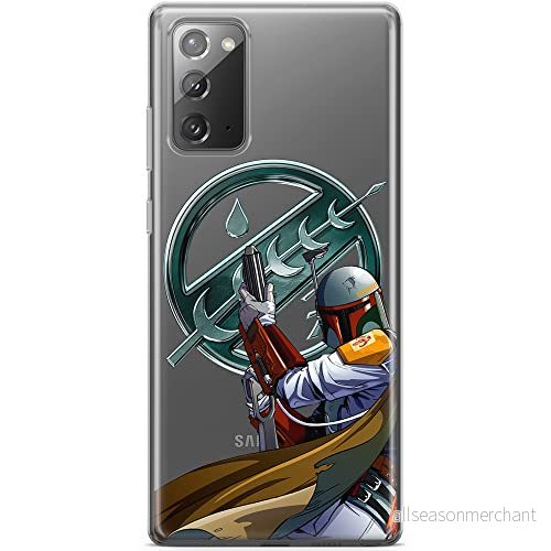 ERT GROUP mobiltelefonfodral för Samsung GALAXY NOTE 20 originalt och officiellt licensierat Star Wars mönster Boba Fett 002 optimalt anpassad till formen på mobiltelefonen, gedeeltelijk transparant 5903040456088