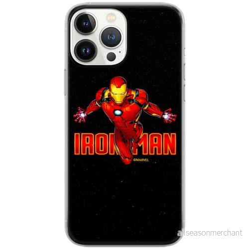 ERT GROUP mobiltelefonfodral för Apple Iphone 11 PRO originalt och officiellt licensierat Marvel mönster Iron Man 030 Vit anpassad till formen på mobiltelefonen, fodral tillverkad av TPU plast 5904805149023