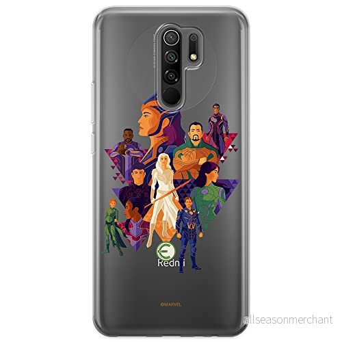 ERT GROUP mobiltelefonfodral för Xiaomi REDMI 9 originalt och officiellt licensierat Marvel mönster Eternals 007 optimalt anpassad till formen på mobiltelefonen, gedeeltelijk transparant 5904805114922