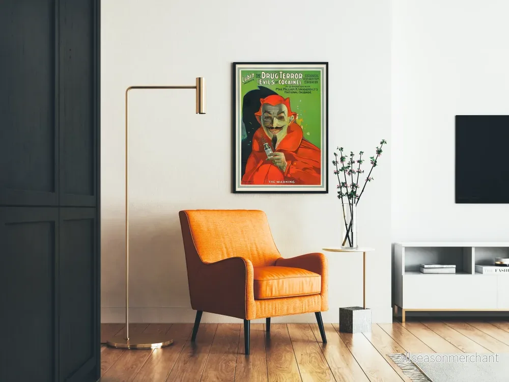 Vintageposter The Drug Terror – Retro väggdekoration mot droger - Bild 2