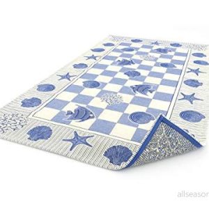 BIANCHERIAWEB Matta 85 x 150 cm Velour Halkfri Marin Modell By Suardi, Blå 8056710026580