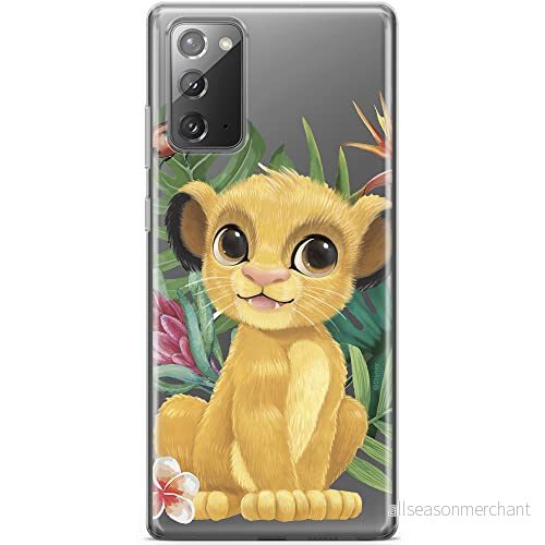 ERT GROUP mobiltelefonfodral för Samsung GALAXY NOTE 20 originalt och officiellt licensierat Disney mönster Simba & Friends 004 anpassad till formen på mobiltelefonen, gedeeltelijk transparant 5903040458648