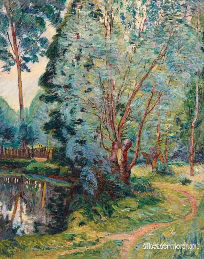 Målning av skogssjölandskap - Armand Guillaumin | Konsttryck - Bild 2