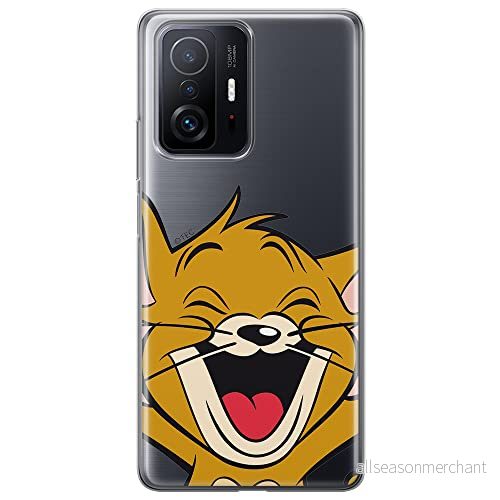 ERT GROUP mobiltelefonfodral för Xiaomi 11T 5G / PRO originalt och officiellt licensierat Tom and Jerry mönster 003 anpassad till formen på mobiltelefonen, gedeeltelijk transparant 5904805556630