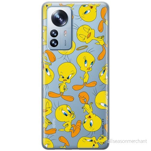 ERT GROUP mobiltelefonfodral för Xiaomi 12 PRO originalt och officiellt licensierat Looney Tunes mönster Tweety 010 optimalt anpassad till formen på mobiltelefonen, gedeeltelijk transparant 5905511631505
