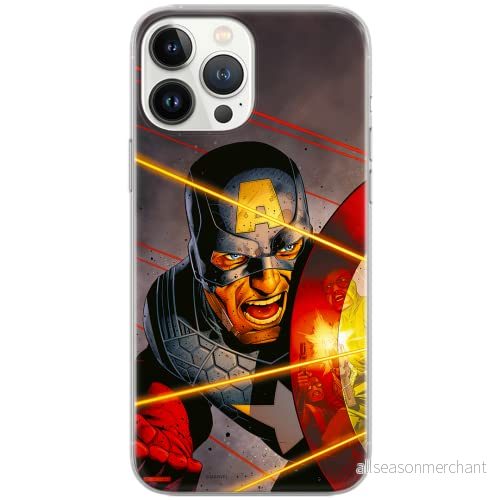 ERT GROUP mobiltelefonfodral för Samsung S10 PLUS originalt och officiellt licensierat Marvel mönster Captain America 007 Vit anpassad till formen på mobiltelefonen, fodral tillverkad av TPU plast 5902980010978