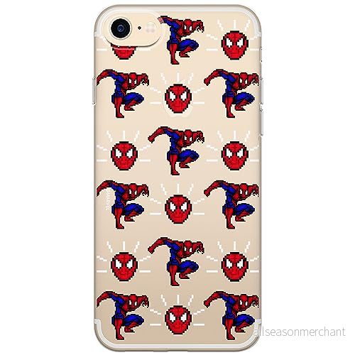 ERT GROUP mobiltelefonfodral för Iphone 7/8/ SE 2/ 3 originalt och officiellt licensierat Marvel mönster Spider Man 025 optimalt anpassad till formen på mobiltelefonen, gedeeltelijk transparant 5905795001049
