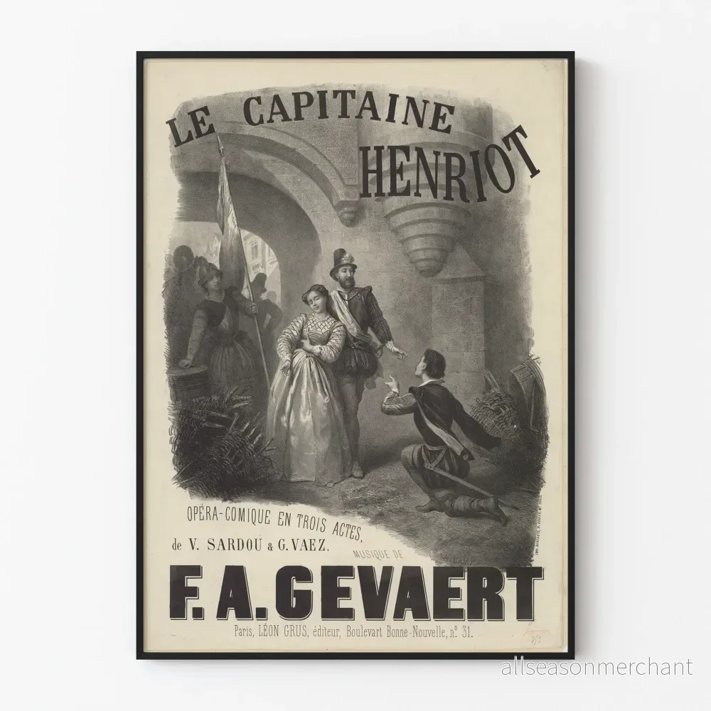Vintageposter Le Capitaine Henriot Opéra-Comique