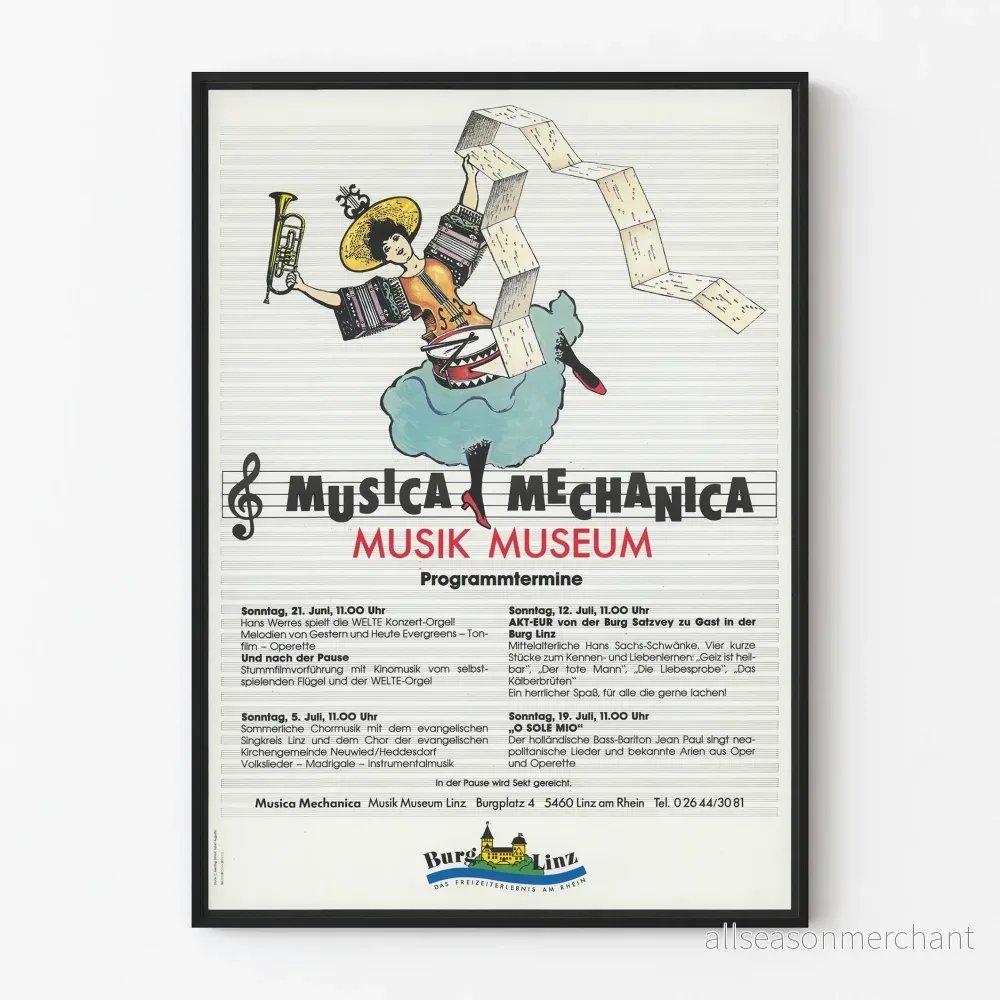 Affisch Musica Mechanica Musikhistoriska museet Linz Affisch Musica Mechanica Musikhistoriska museet Linz