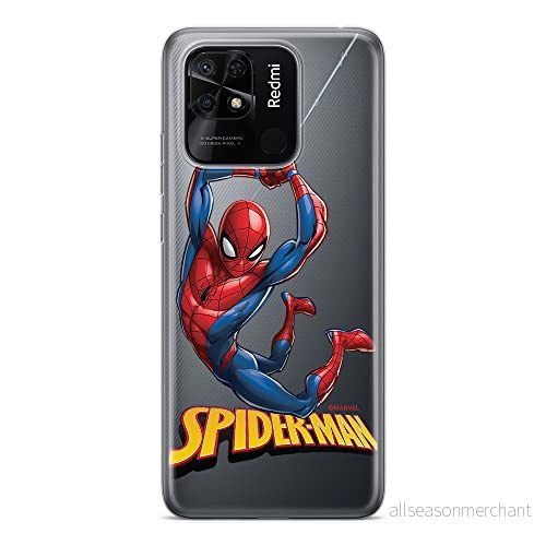 ERT GROUP mobiltelefonfodral för Xiaomi REDMI 10C originalt och officiellt licensierat Marvel mönster Spider Man 019 optimalt anpassad till formen på mobiltelefonen, gedeeltelijk transparant 5905511550349