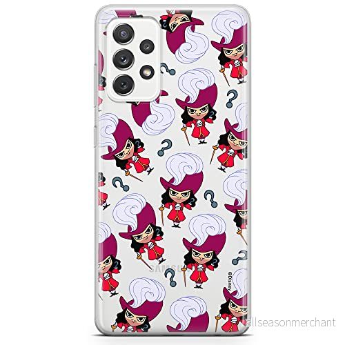 ERT GROUP mobiltelefonfodral för Samsung A73 5G originalt och officiellt licensierat Disney mönster James Hook 002 optimalt anpassad till formen på mobiltelefonen, gedeeltelijk transparant 5905131453792