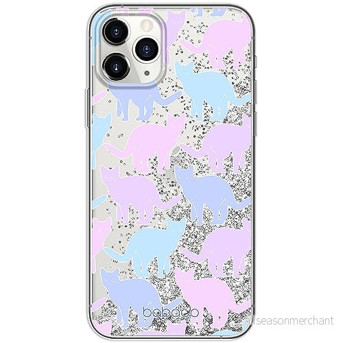 ERT GROUP mobiltelefonfodral för Apple Iphone 11 PRO originalt och officiellt licensierat Babaco mönster Cats 011 optimalt anpassad till formen på mobiltelefonen, med glitter overflow effekt 5905131097613