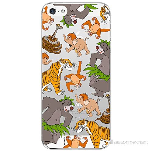 ERT GROUP mobiltelefonfodral för Iphone 5/5S/SE originalt och officiellt licensierat Disney mönster Jungle Book 003 optimalt anpassad till formen på mobiltelefonen, gedeeltelijk transparant 5905131781857