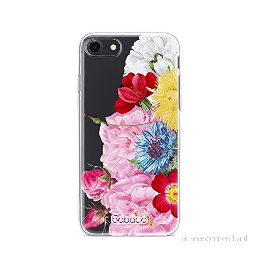 ERT GROUP mobiltelefonfodral för Iphone 7/8/ SE 2/ 3 originalt och officiellt licensierat Babaco mönster Flowers 056 optimalt anpassad till formen på mobiltelefonen, gedeeltelijk transparant 5905131360670