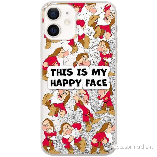 ERT GROUP mobiltelefonfodral för Apple Iphone 12 Mini originalt och officiellt licensierat Disney mönster Snow White & 7 dwarfs 014, med glitter overflow effekt 5905511995799