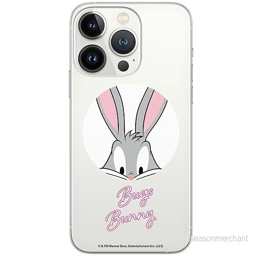 ERT GROUP mobiltelefonfodral för Iphone 13 PRO originalt och officiellt licensierat Looney Tunes mönster Bugs 023 optimalt anpassad till formen på mobiltelefonen, gedeeltelijk transparant 5905795088361