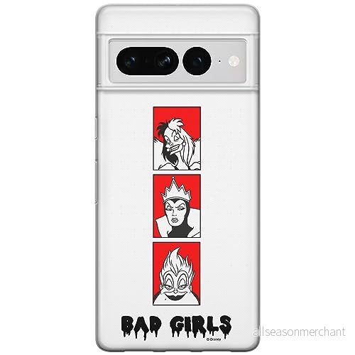 ERT GROUP mobiltelefonfodral för Google PIXEL 7 PRO originalt och officiellt licensierat Disney mönster Villains 001 anpassad till formen på mobiltelefonen, fodral tillverkad av TPU plast 5905795181765
