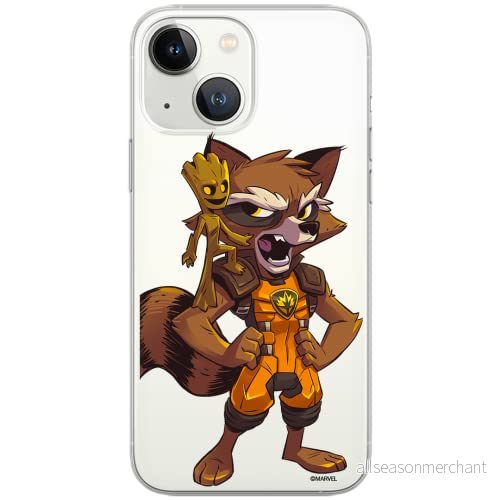 ERT GROUP mobiltelefonfodral för Iphone 13 MINI originalt och officiellt licensierat Marvel mönster Guardians of the Galaxy 018Vit optimalt anpassad, gedeeltelijk transparant 5903932845075