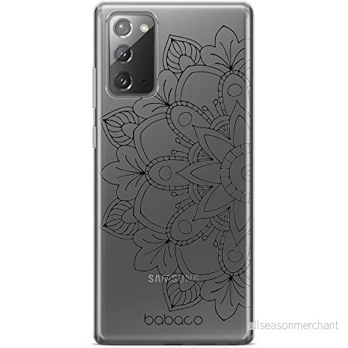 ERT GROUP mobiltelefonfodral för Samsung GALAXY NOTE 20 originalt och officiellt licensierat Babaco mönster Mandalas 005 Vit optimalt anpassad till formen på mobiltelefonen, gedeeltelijk transparant 5904805833304