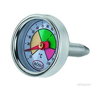 RÖSLE SILENCE täcktermometer, högkvalitativ termometer för krukor från serien, temperaturområde upp till 120C 4004293913890