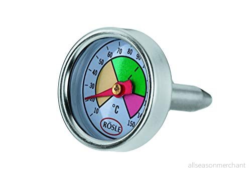 RÖSLE SILENCE täcktermometer, högkvalitativ termometer för krukor från serien, temperaturområde upp till 120C 4004293913890