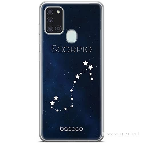 ERT GROUP mobiltelefonfodral för Samsung A21s originalt och officiellt licensierat Babaco mönster Zodiac Constellation 008 anpassad till formen på mobiltelefonen, fodral tillverkad av TPU plast 5903932196795
