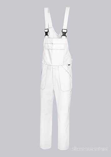 BP 1681 558 21 Sn unisex arbetsslanschbyxor, med elastisk, justerbar midja, 245,00 g/m² tygblandning, vit, 4010365805413