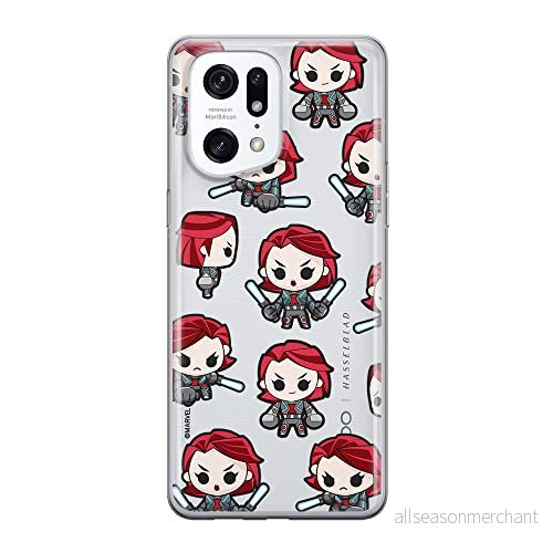 ERT GROUP mobiltelefonfodral för Oppo FIND X5 PRO originalt och officiellt licensierat Marvel mönster Black Widow 013 optimalt anpassad till formen på mobiltelefonen, gedeeltelijk transparant 5905511414696