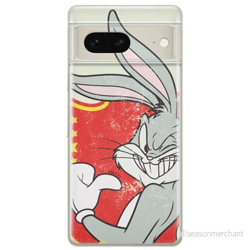 ERT GROUP mobiltelefonfodral för Google PIXEL 7 originalt och officiellt licensierat Looney Tunes mönster Bugs 010 optimalt anpassad till formen på mobiltelefonen, gedeeltelijk transparant 5905795143558