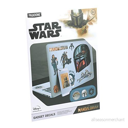 Paladone Mandalorian Gadget Decals 4 ark vattentäta och återanvändbara Star Wars klistermärken, PP7373MAN, 23,7 x 17,5 0,6 cm 5055964757724 Paladone Mandalorian Gadget Decals 4 ark vattentäta och återanvändbara Star Wars klistermärken, PP7373MAN, 23,7 x 17,5 0,6 cm 5055964757724