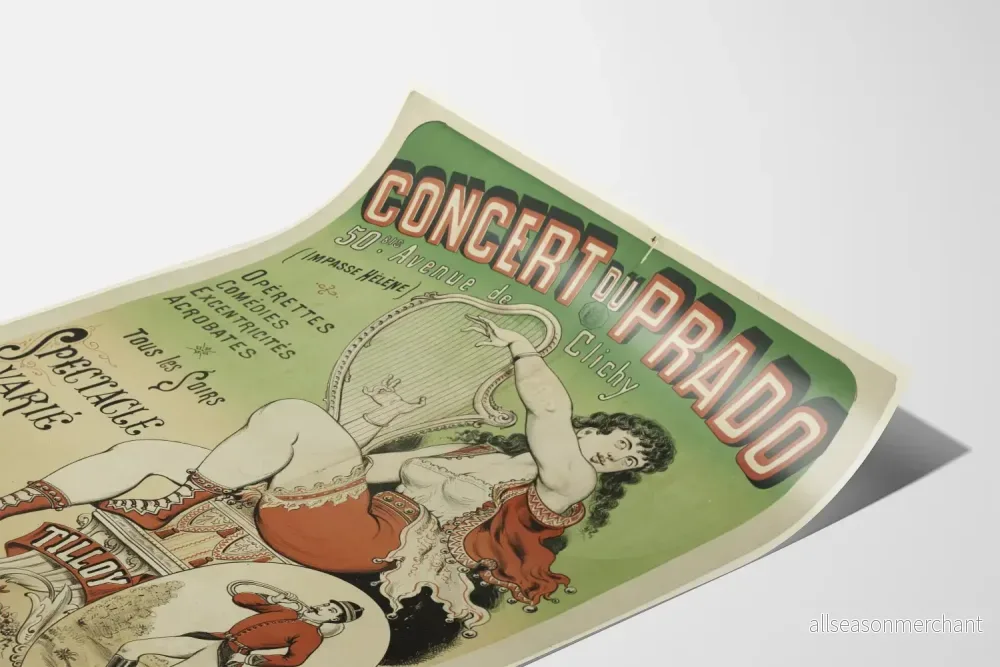 Vintagekonsertaffisch från Prado - Teaterväggdekoration - Bild 3