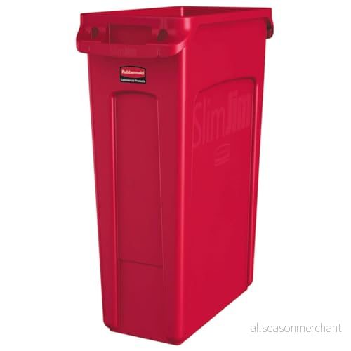 Rubbermaid Commercial Products 1956189 Ventilerad plast tunn Jim soptunna avfallsbehållare, 87 liter, röd 86876227949