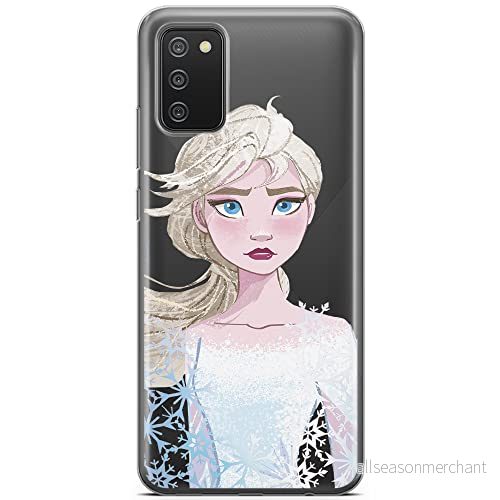 ERT GROUP mobiltelefonfodral för Samsung A02S originalt och officiellt licensierat Disney mönster Elsa 014 optimalt anpassad till formen på mobiltelefonen, gedeeltelijk transparant 5903040223635