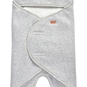 BÉABA, babynomad dubbel fleece, baby vinter filt, bilstol/barnvagn/gondel/transport, mjuk, varm, vattenavvisande, andas, passar med remmar, gråmelerat/vit, 06 månader 3384349480097 BÉABA, babynomad dubbel fleece, baby vinter filt, bilstol/barnvagn/gondel/transport, mjuk, varm, vattenavvisande, andas, passar med remmar, gråmelerat/vit, 06 månader 3384349480097
