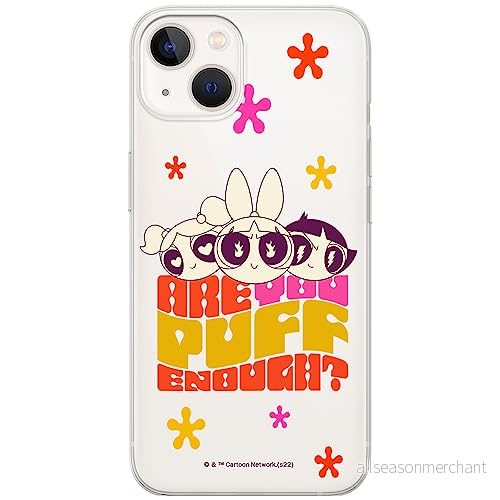 ERT GROUP mobiltelefonfodral för Iphone 13 originalt och officiellt licensierat The Powerpuff Girls mönster 043 anpassad till formen på mobiltelefonen, gedeeltelijk transparant 5905511986179