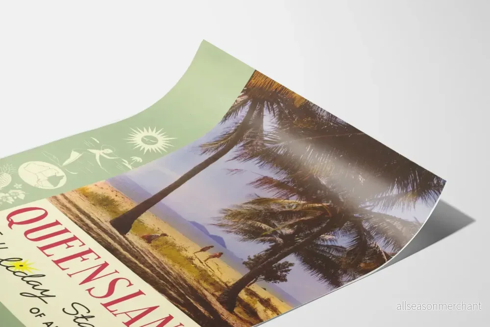 Vintageposter Queensland, den australiensiska semesterresmålet - Bild 3