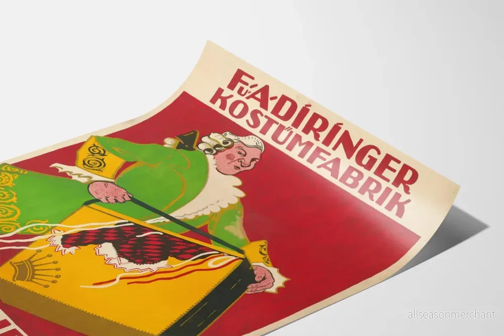Vintageaffisch kostym gammal München väggdekoration - Bild 3