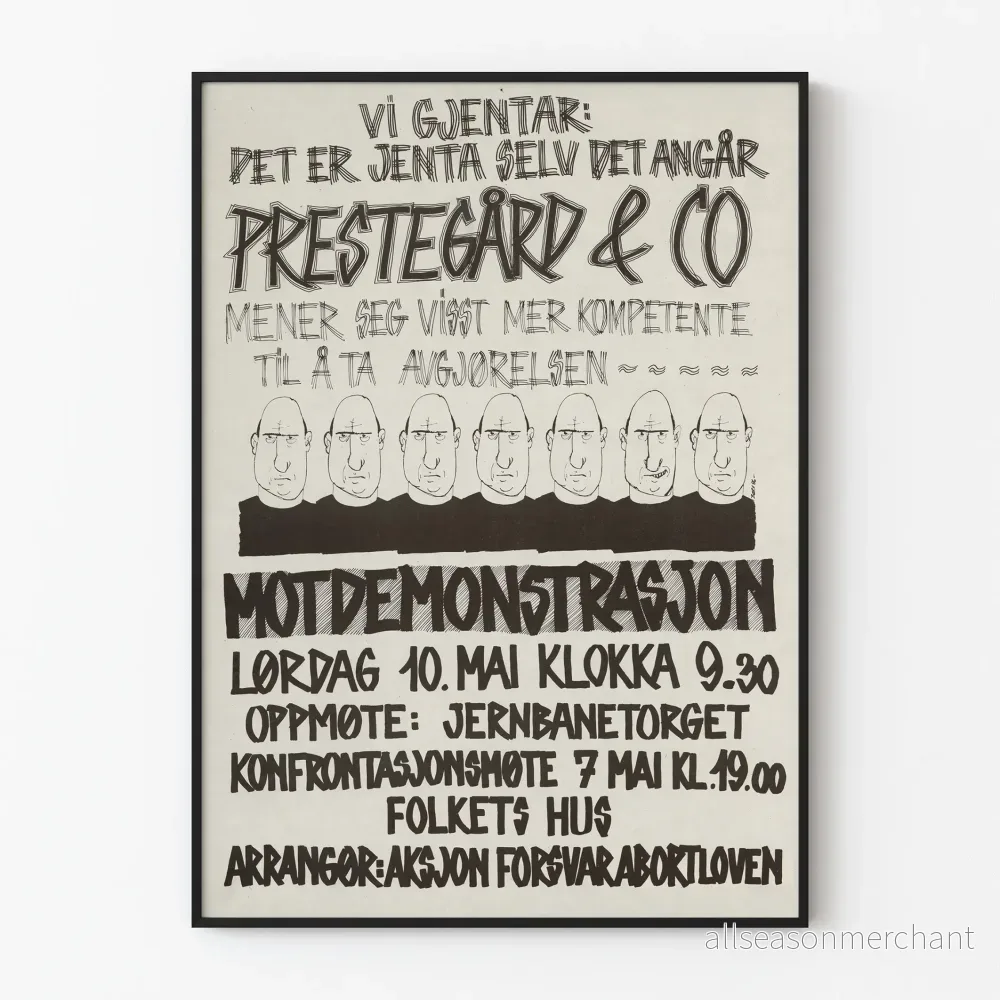 Norsk demonstrationposter för aborträttigheter