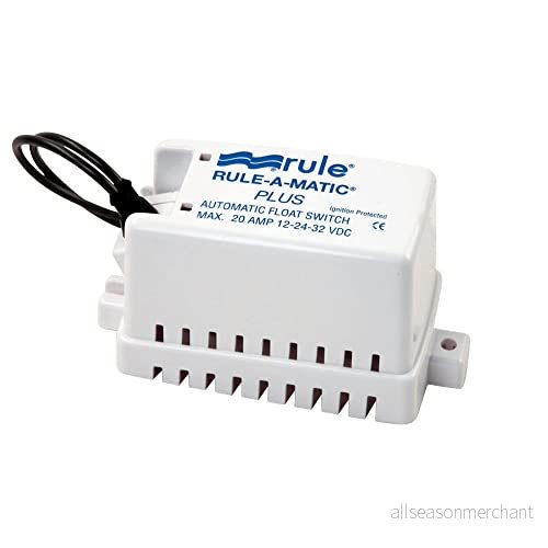 Regel 40A Rule A Matic Plus länspump flytbrytare, 12, 24 eller 32 volt, fukttäta tätningar, vit, liten 42237095633